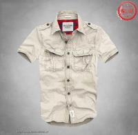 heren abercrombie fitch washed korte overhemd licht-khaki rood Echt Facebook kynuh284